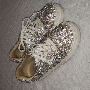 Betsy Johnson rhinestone tennis shoes size 7 womens